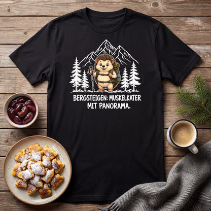 Muskelkater Panorama Murmeltier T-Shirt Unisex Flatlay