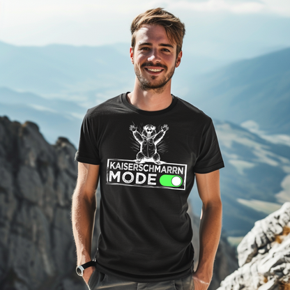 Kaiserschmarrn Mode T-Shirt mit bayrischem Spruch, Designdetail