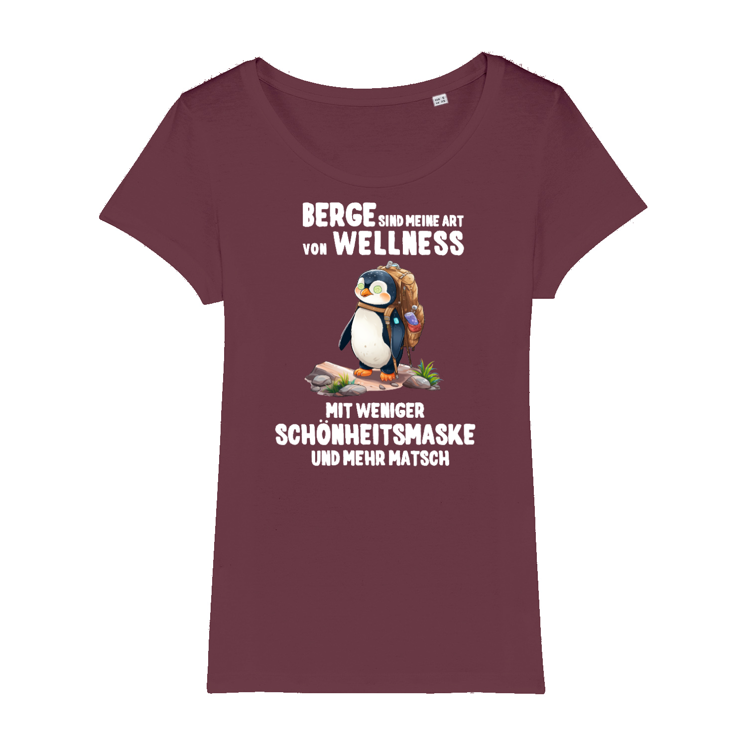 Berg Wellness Frauen Shirt mit Berg-Motiv, Print Nahaufnahme
