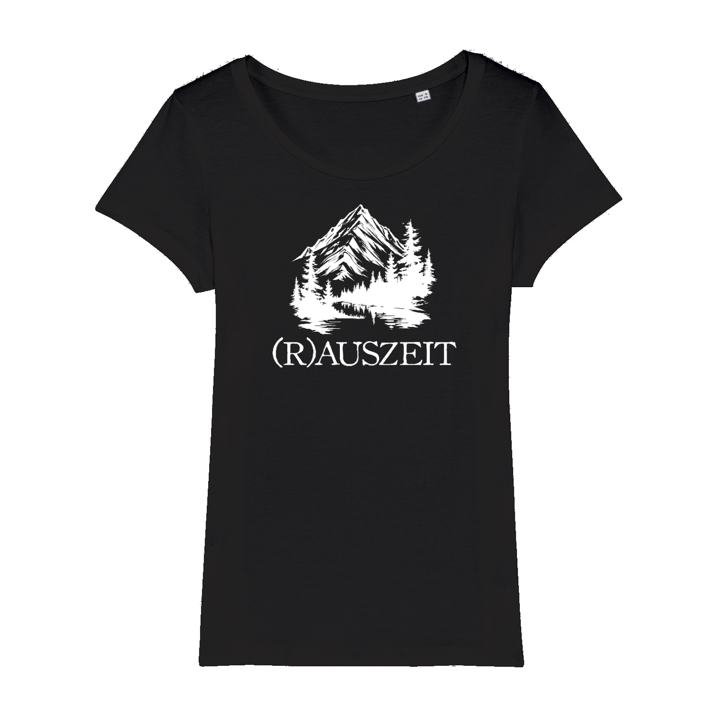 Rauszeit Frauen Shirt mit Auszeit-Spruch, Frontansicht