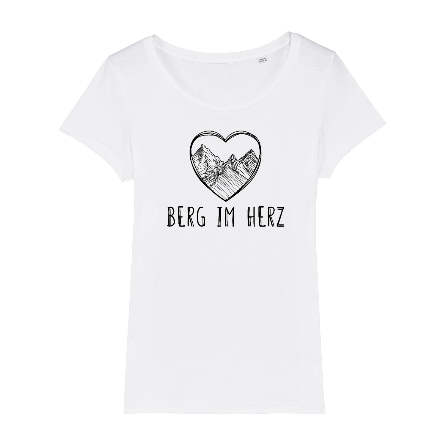 Berg im Herz Bio Frauen Shirt mit Bergmotiv, Farbvariante