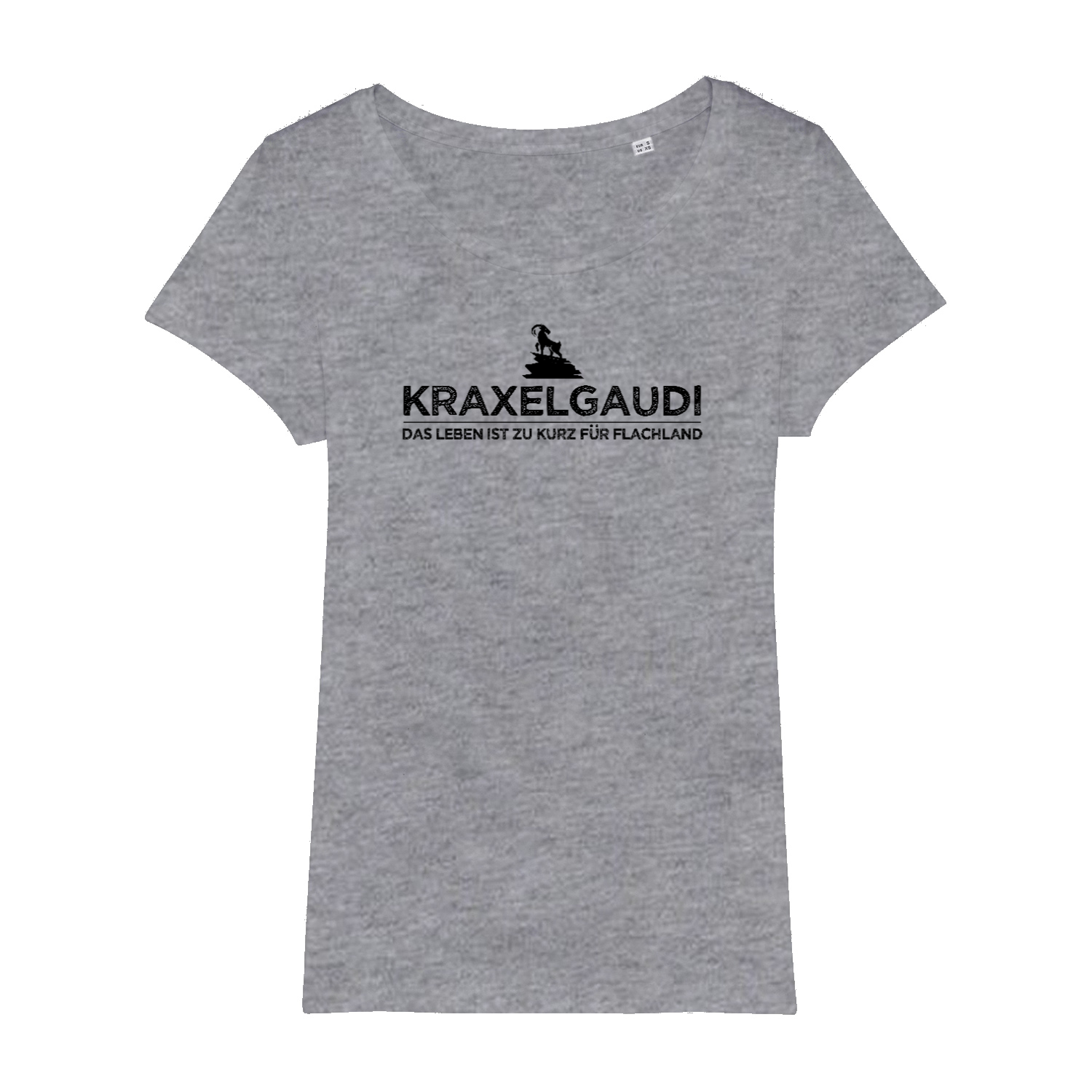 Kraxelgaudi Bio Frauen Shirt mit Bergmotiv, weitere Ansicht