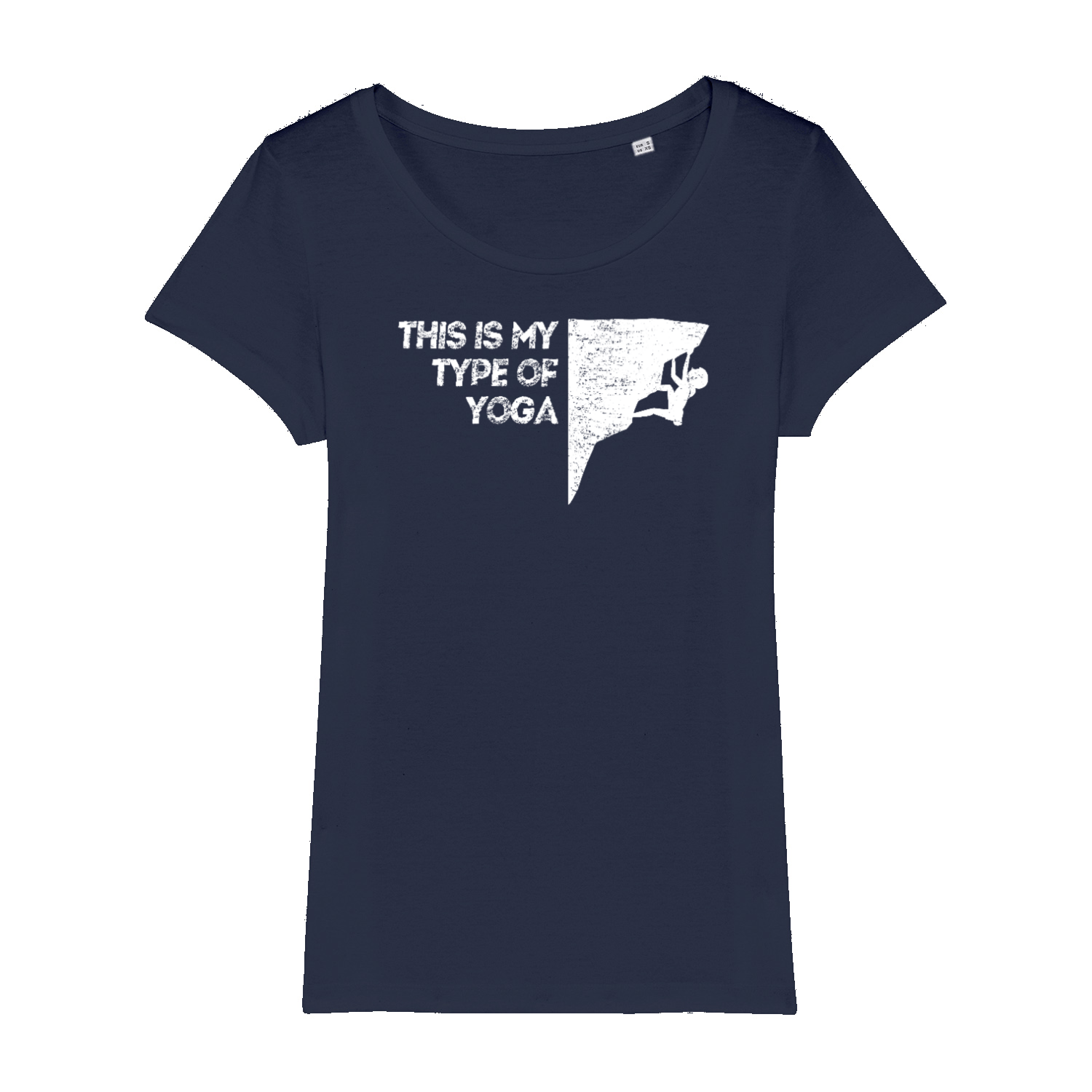 Yoga Bio Frauen Shirt mit Bergmotiv, Motivdetail