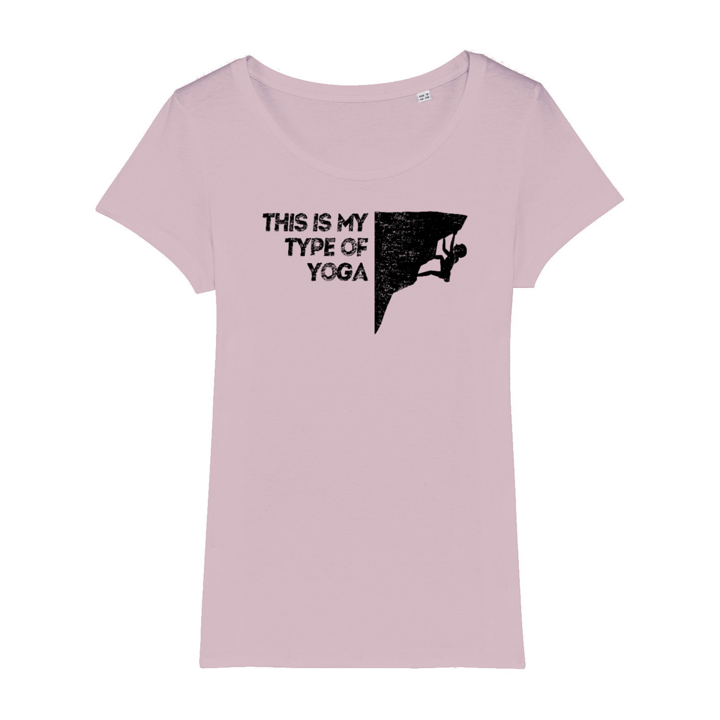 Yoga Bio Frauen Shirt mit Bergmotiv, Print Nahaufnahme