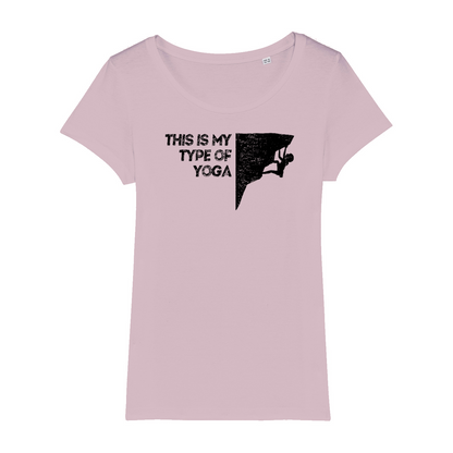 Yoga Bio Frauen Shirt mit Bergmotiv, Print Nahaufnahme