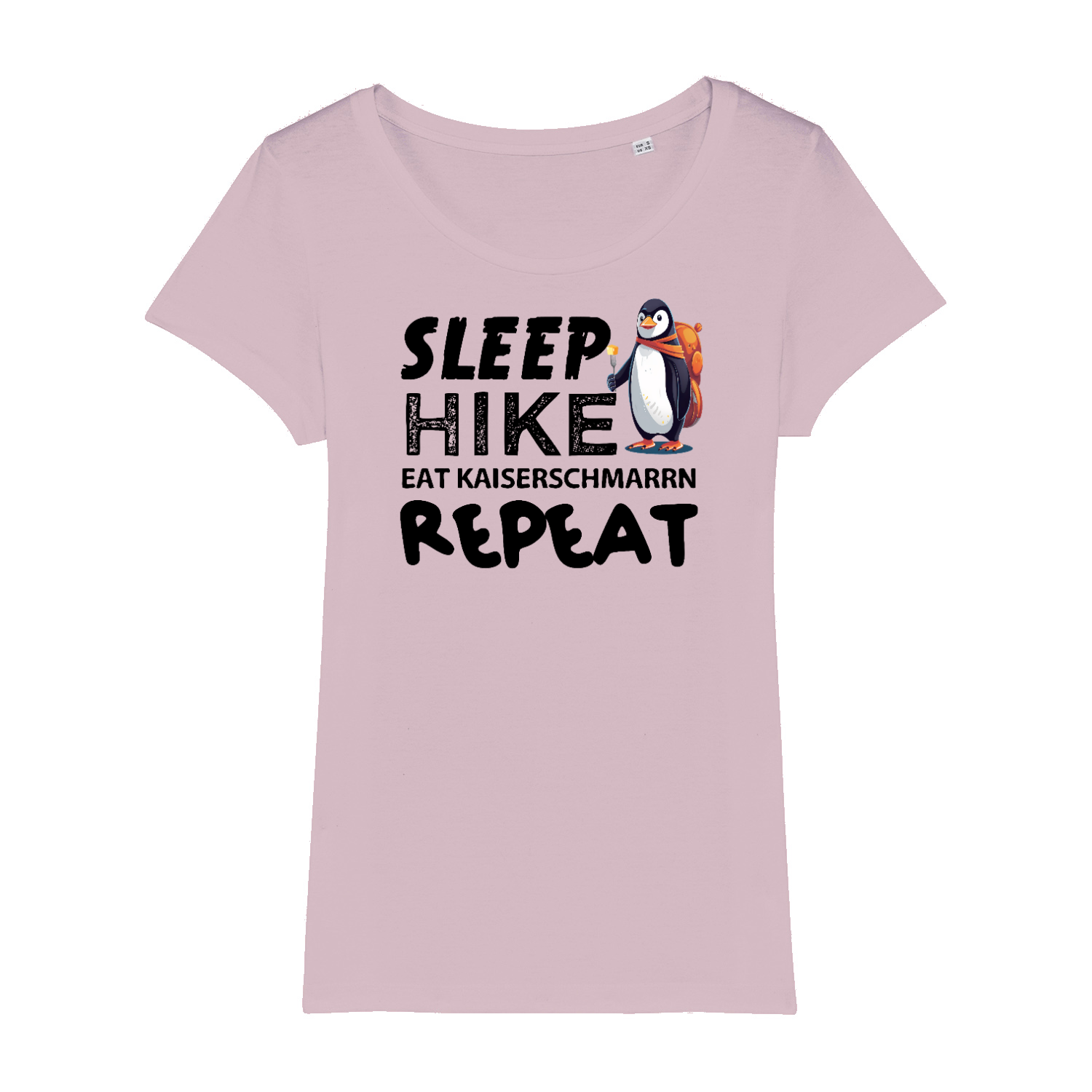 Repeat Bio Frauen Shirt mit Bergmotiv, Print Nahaufnahme