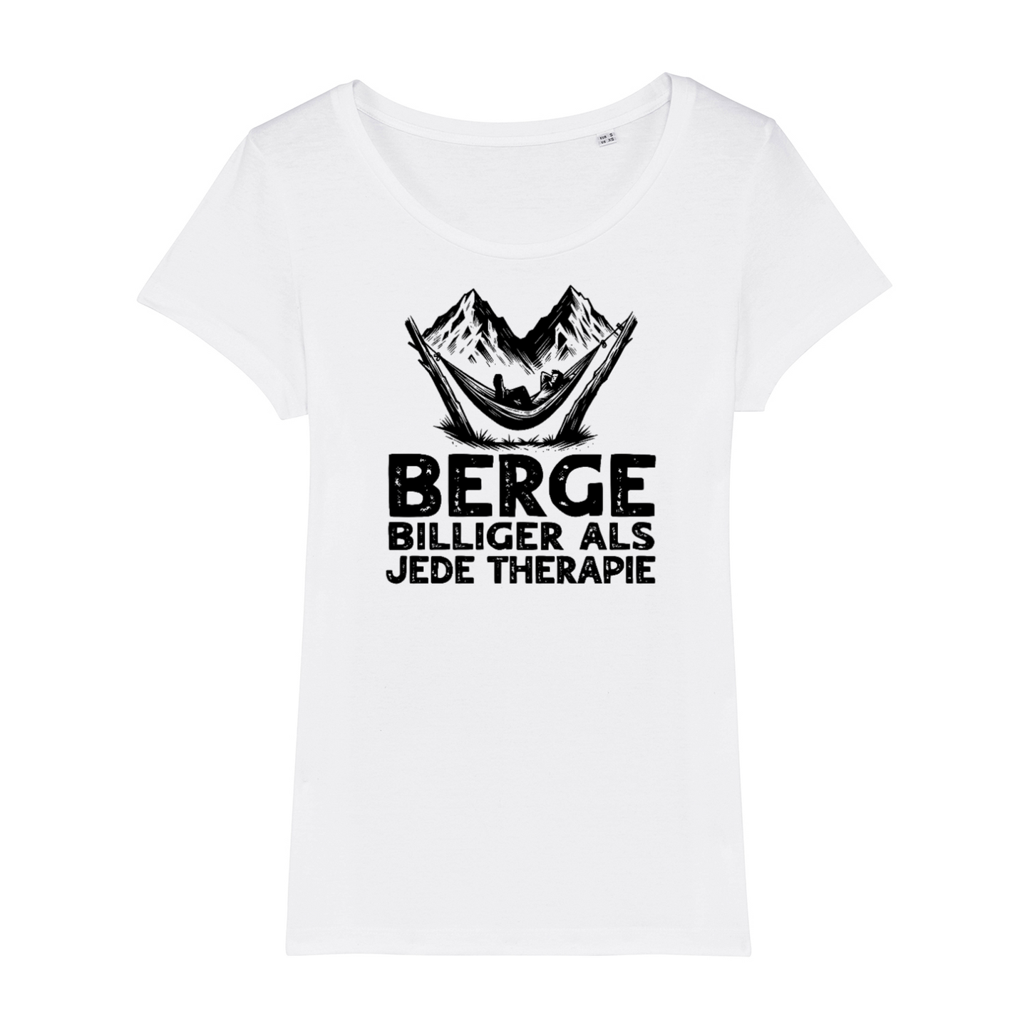 Bergtherapie Bio Frauen Shirt mit Bergmotiv, Farbvariante