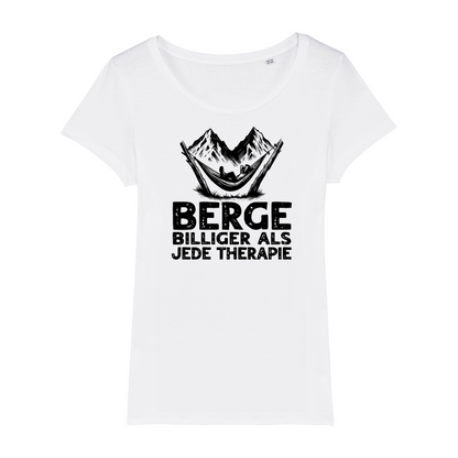 Bergtherapie Bio Frauen Shirt mit Bergmotiv, Farbvariante