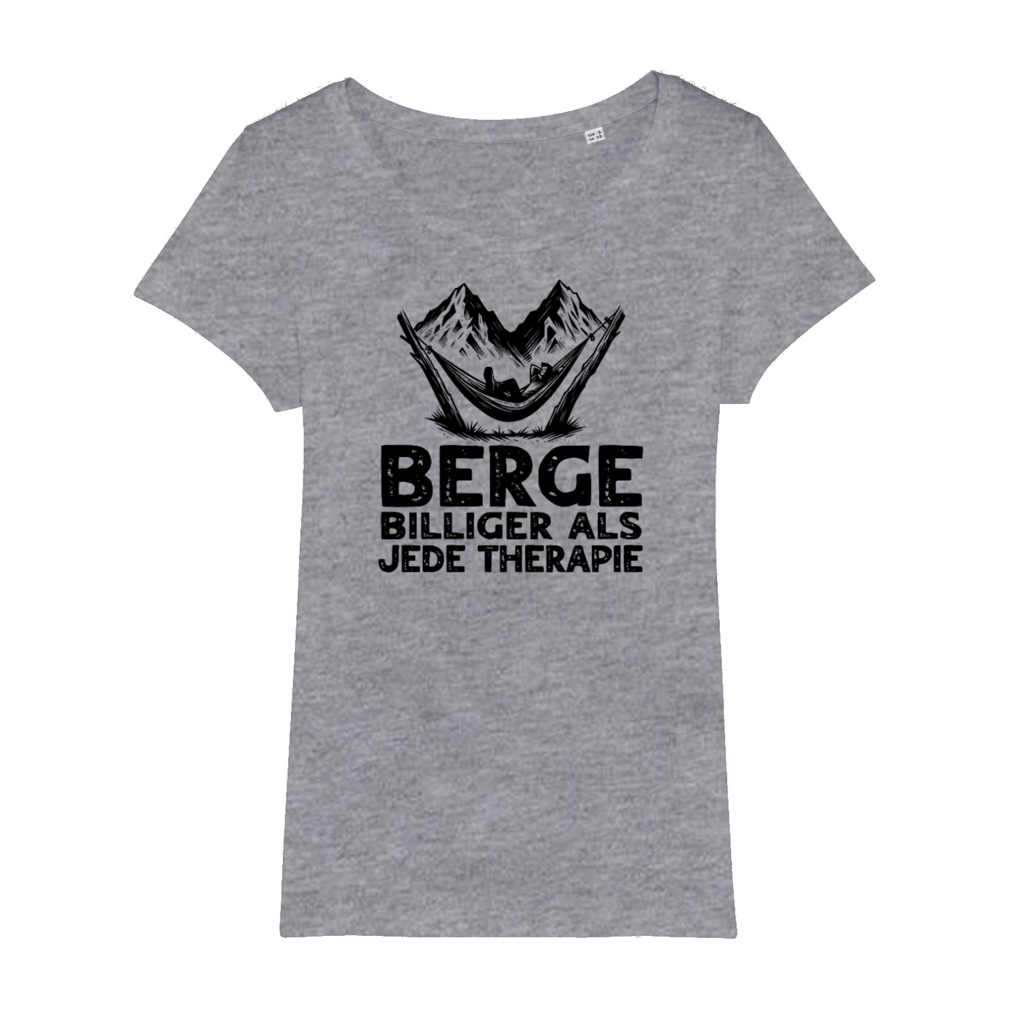 Bergtherapie Bio Frauen Shirt mit Bergmotiv, weitere Ansicht
