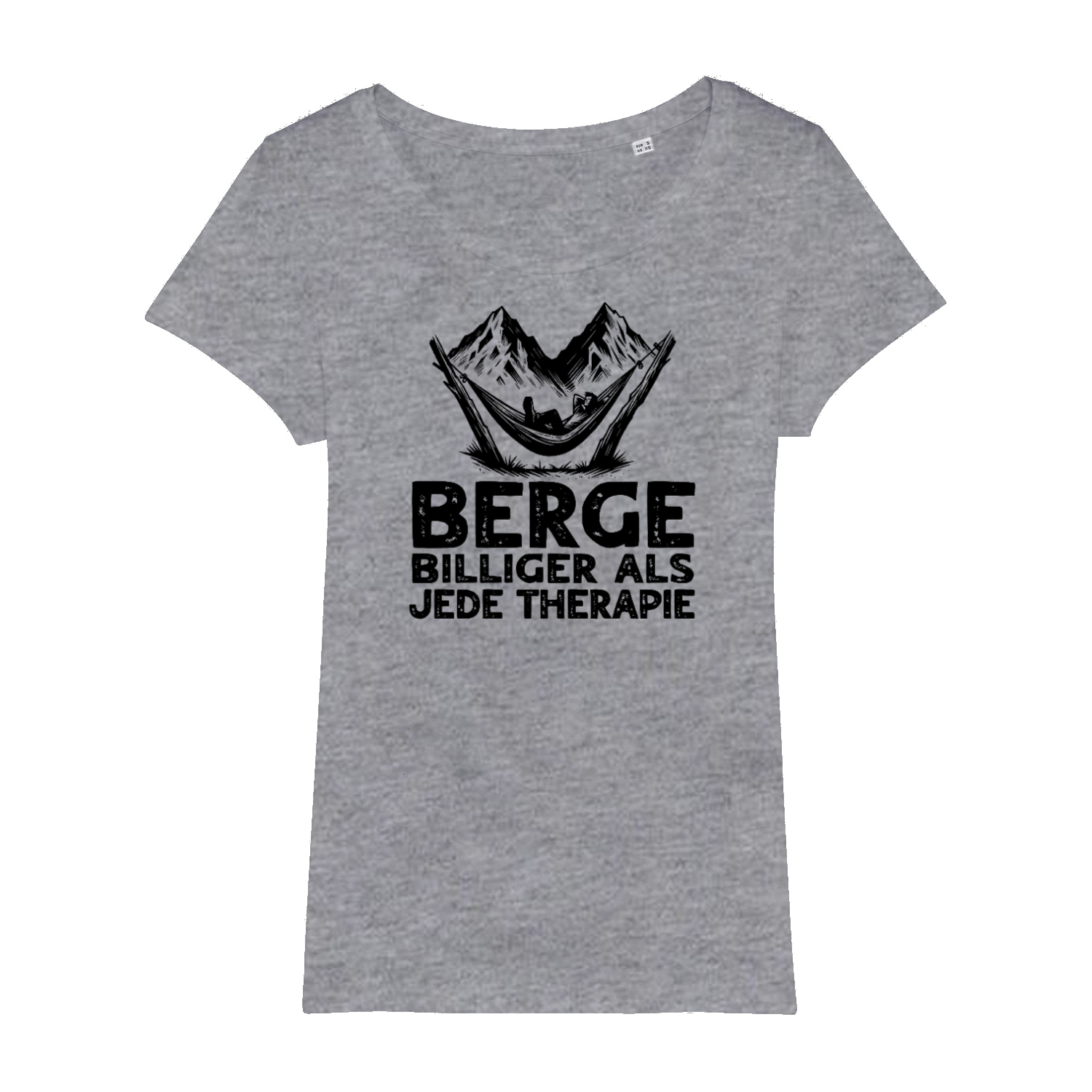 Bergtherapie Bio Frauen Shirt mit Bergmotiv, weitere Ansicht