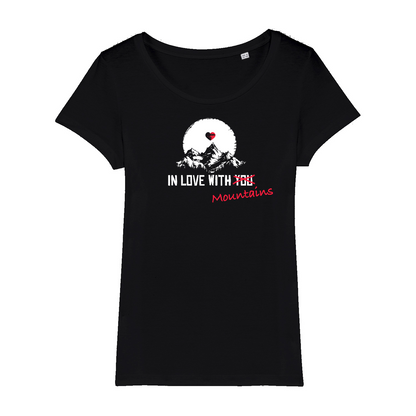 Mountainlove Bio Frauen Shirt mit Bergmotiv, Detailansicht
