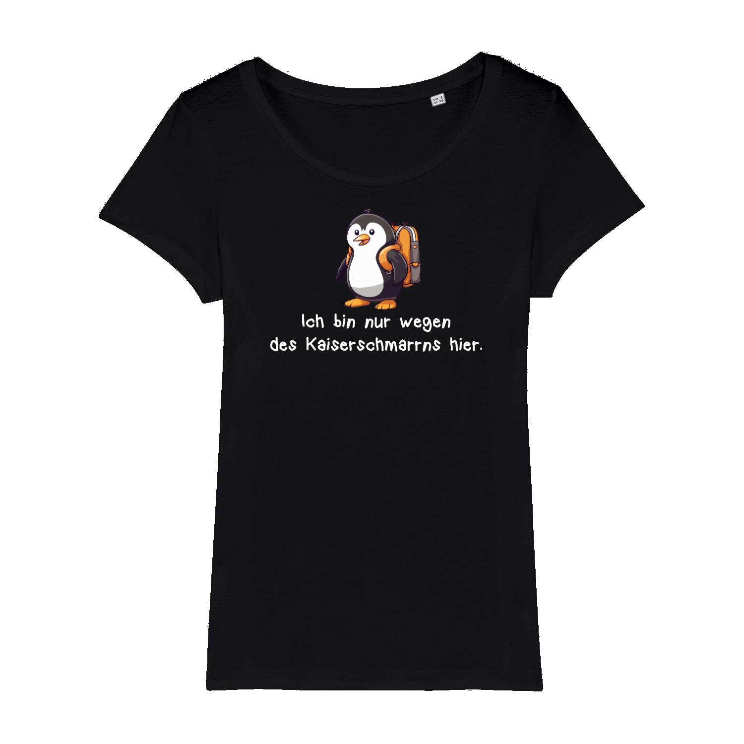 Kaiserschmarrn Fanatiker Frauen Shirt mit Kaiserschmarrn-Spruch, Detailansicht