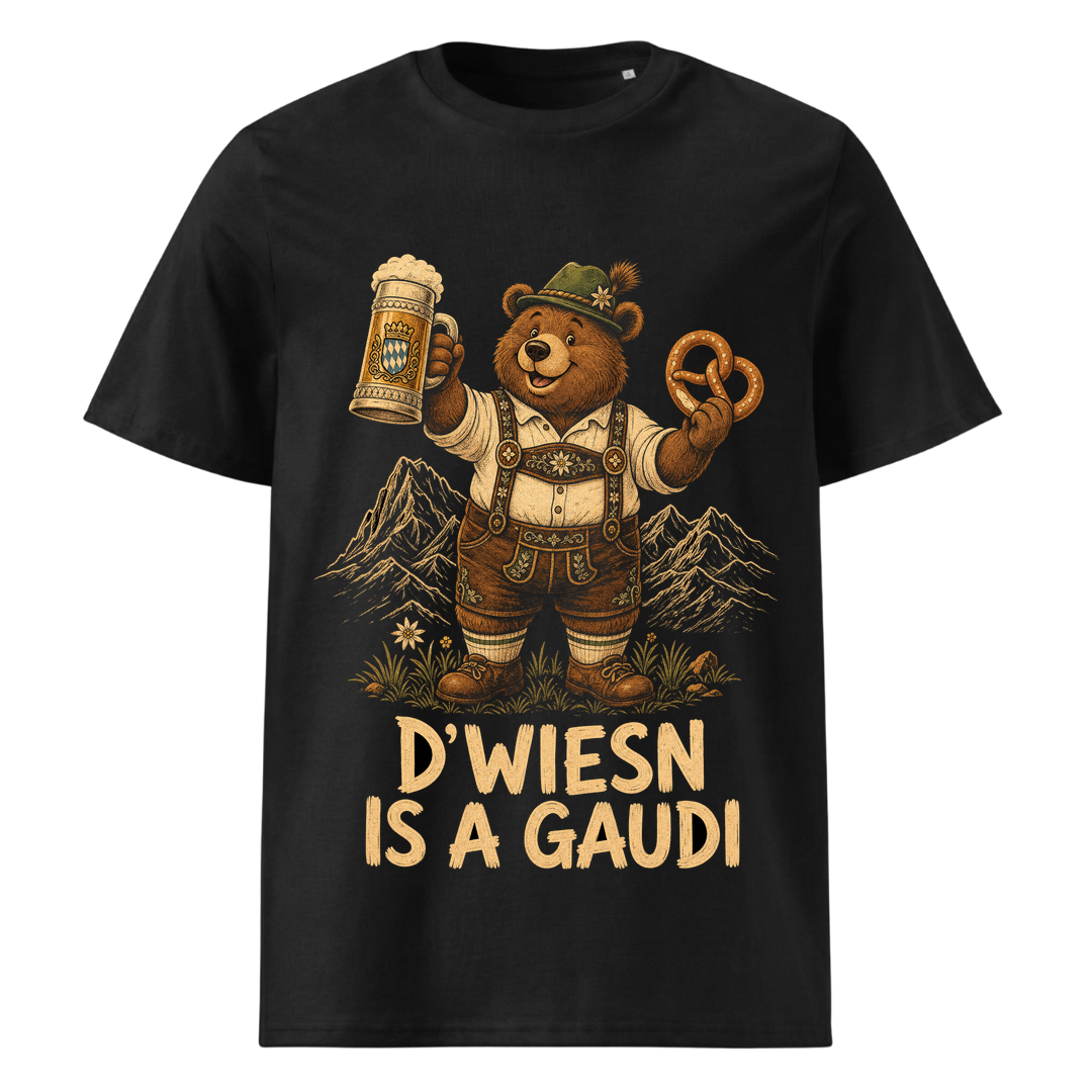D'Wiesn is a Gaudi T-Shirt Unisex Schwarz