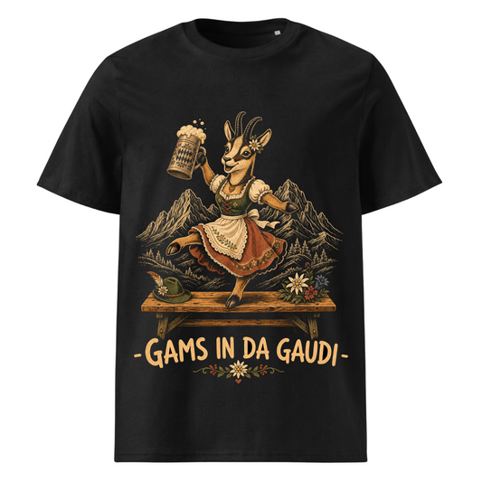 Gams in da Gaudi T-Shirt Unisex Schwarz