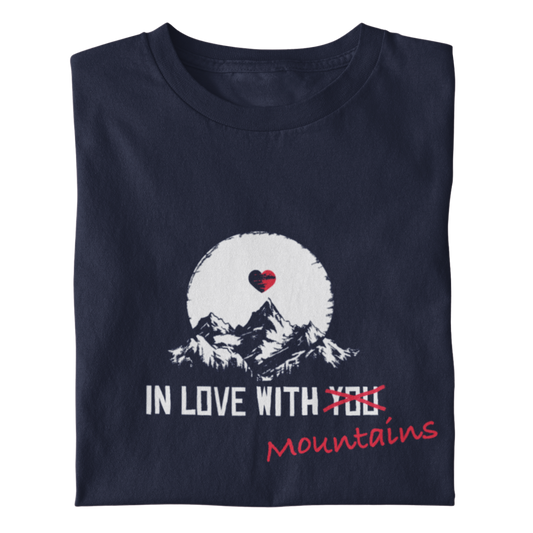 Mountainlove Bio Frauen Shirt mit Bergmotiv, Frontansicht