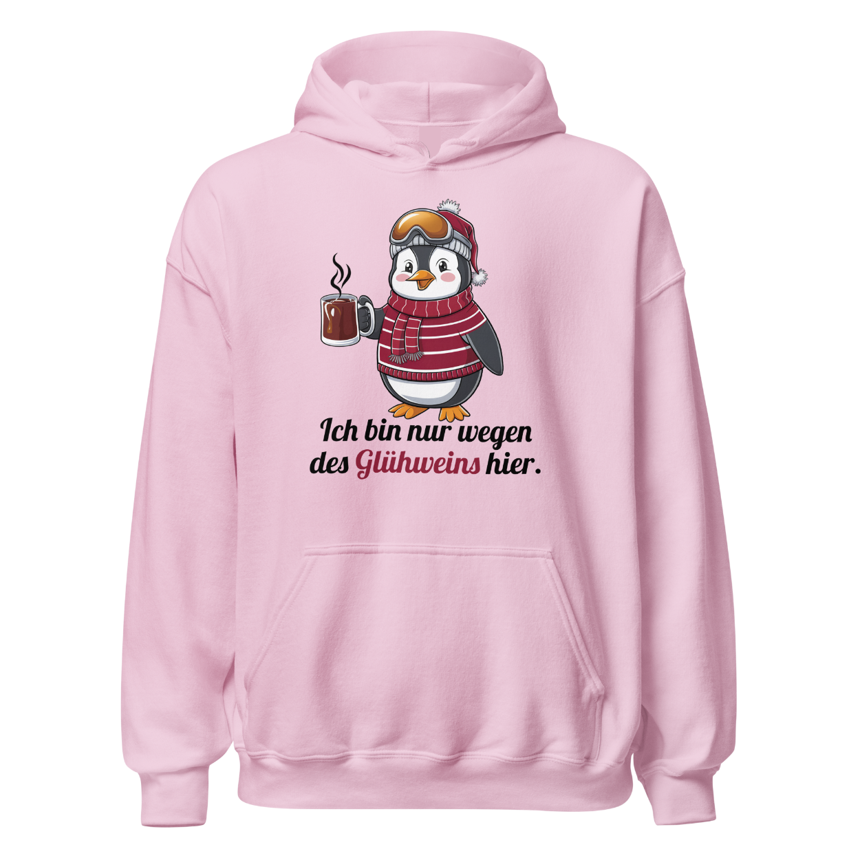 Glühwein Fanatiker Hoodie mit Winter-Spruch, Farbvariante
