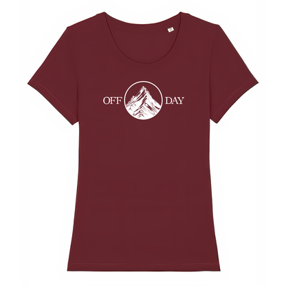 Off Day Frauen Shirt mit lustigem Spruch, Print Nahaufnahme