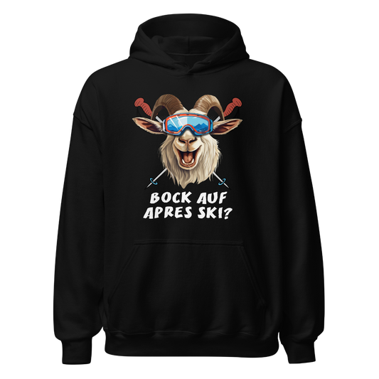 Bock auf Après Ski Hoodie mit Après-Ski-Spruch, Frontansicht