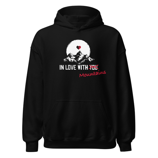 Mountainlove Hoodie mit Berg-Motiv, Frontansicht