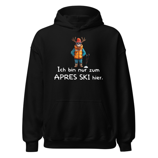Après Ski Fanatiker Hoodie mit Après-Ski-Spruch, Frontansicht