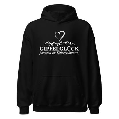 Gipfelglück Hoodie mit Berg-Spruch, Frontansicht