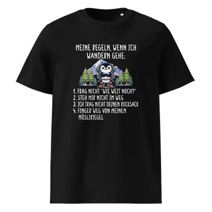 Meine Regeln T-Shirt mit Wanderspruch, Frontansicht