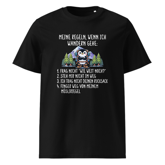 Meine Regeln T-Shirt mit Wanderspruch, Frontansicht