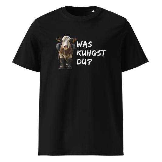 Kuhgst Du T-Shirt Unisex mit Kuh-Motiv, Frontansicht
