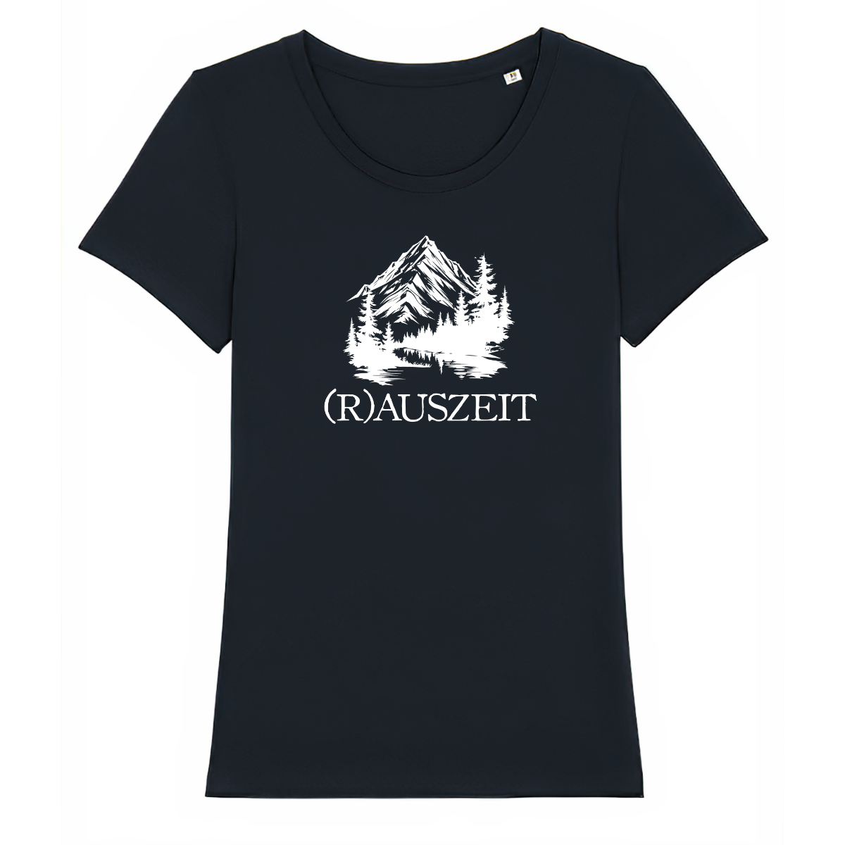 Rauszeit Damen T-Shirt mit Auszeit-Spruch, Frontansicht