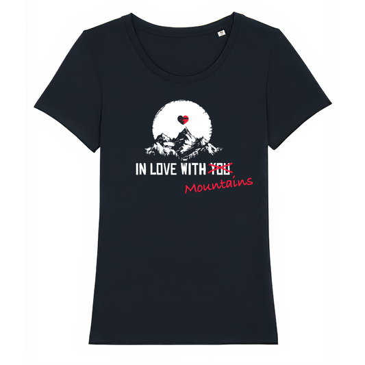 Mountainlove Frauen Shirt mit Berg-Motiv, Frontansicht