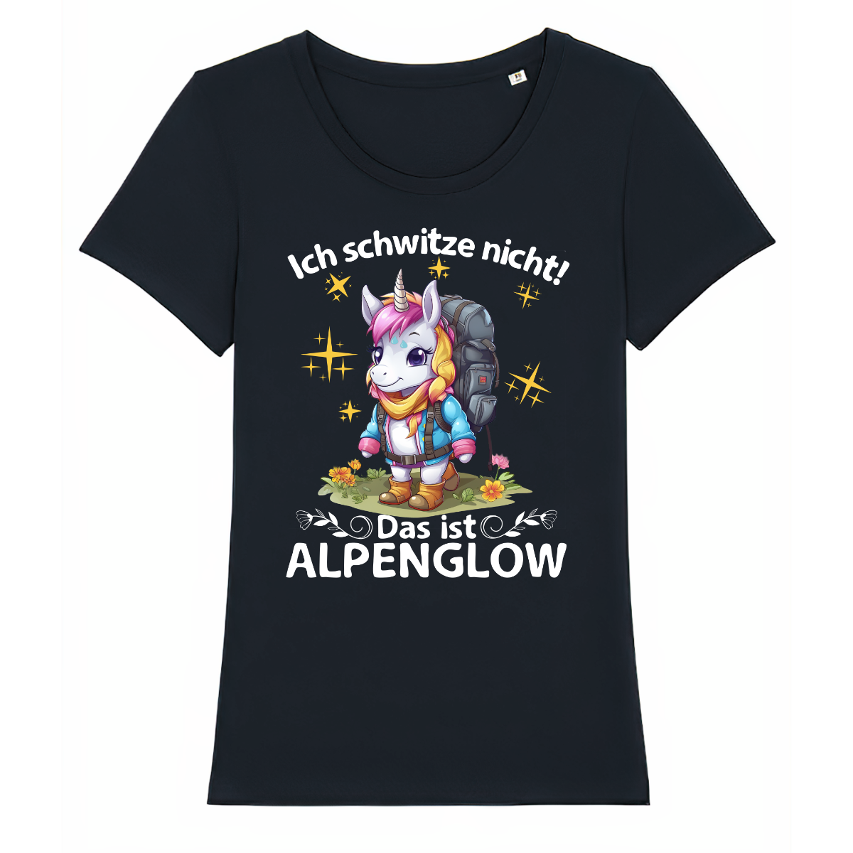 Alpenglow Frauen Shirt mit Bergmotiv, Frontansicht