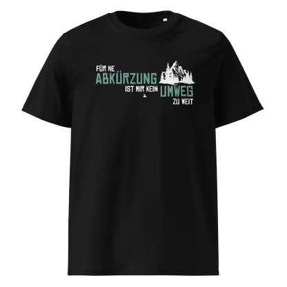 Abkürzung T-Shirt Unisex mit Wander-Spruch, Frontansicht