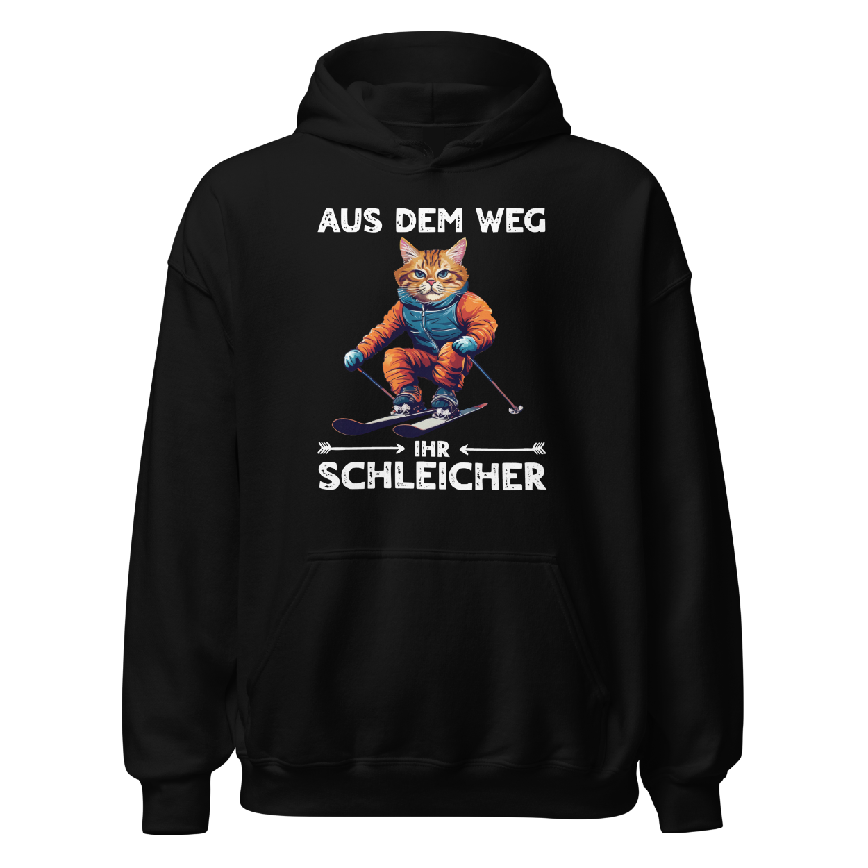 Schleicher Hoodie mit bayrischem Spruch, Frontansicht