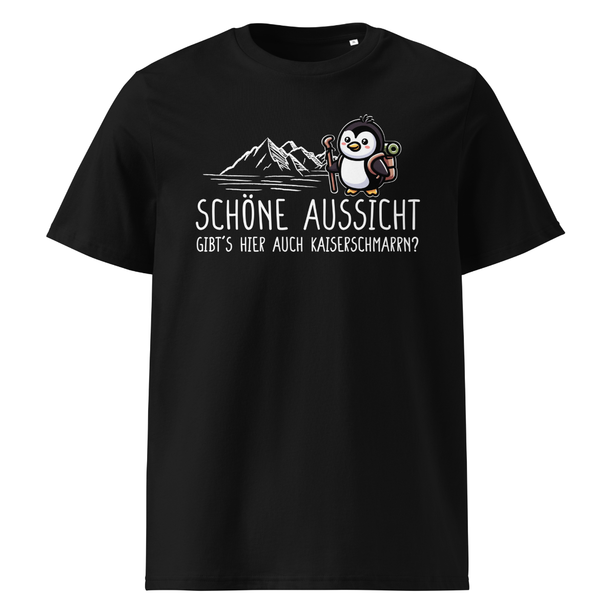 Schöne Aussicht T-Shirt Unisex mit Spruch, Frontansicht