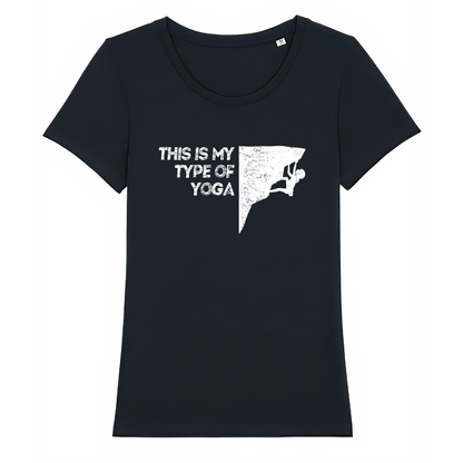 Yoga Frauen Shirt mit Berg-Spruch, Frontansicht