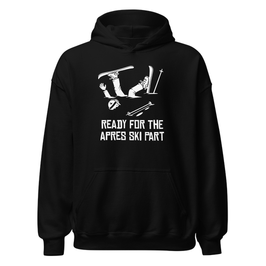 Ready for Apres Ski Hoodie mit Apres-Ski-Spruch, Frontansicht