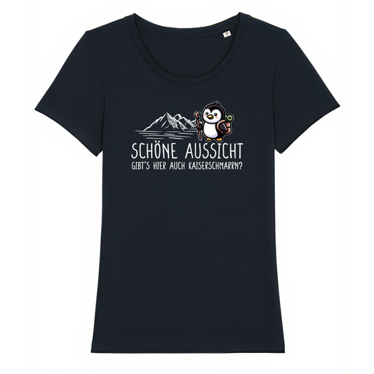 Schöne Aussicht Frauen Shirt mit Bergmotiv, Frontansicht