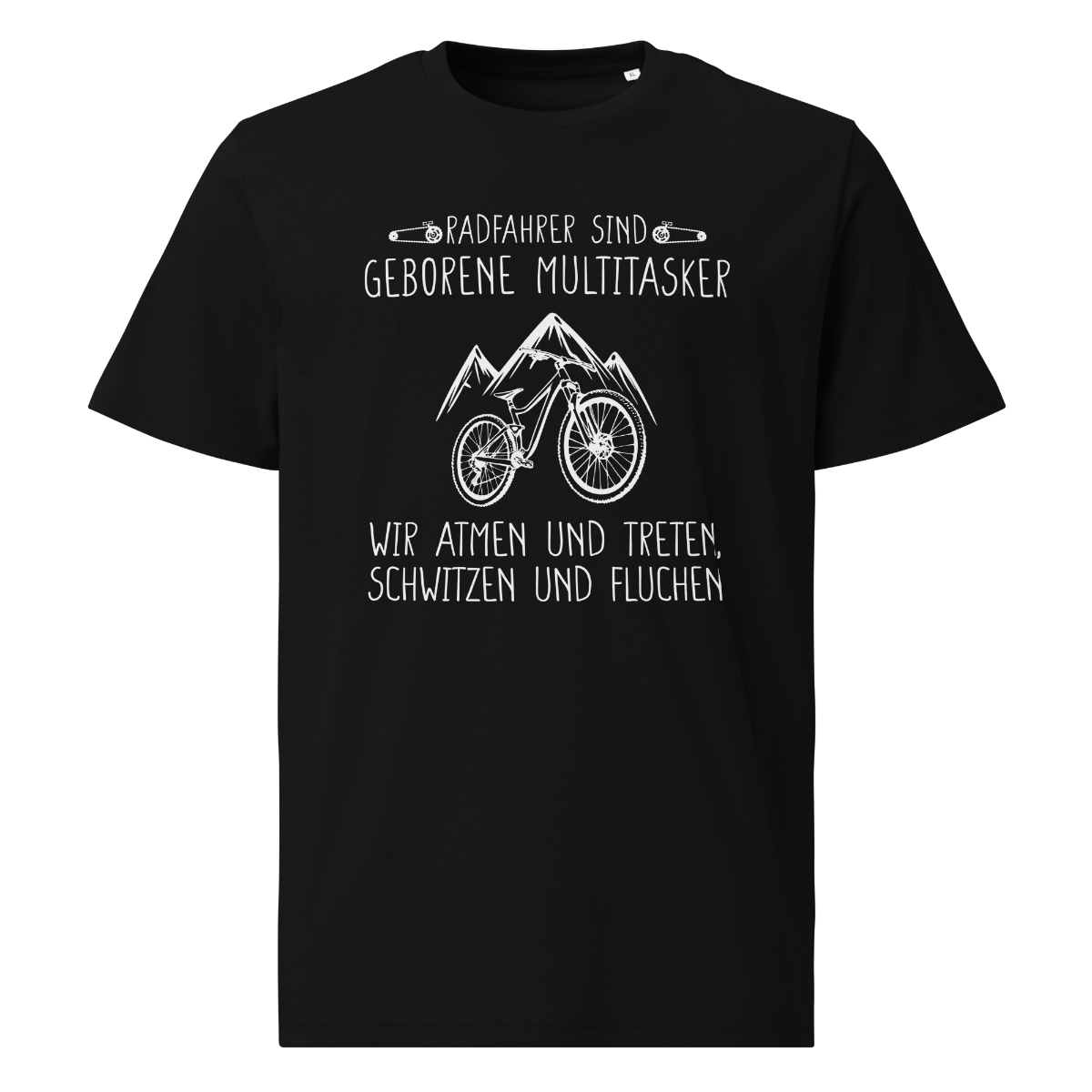 Multitasker T-Shirt mit Wander-Spruch, Frontansicht