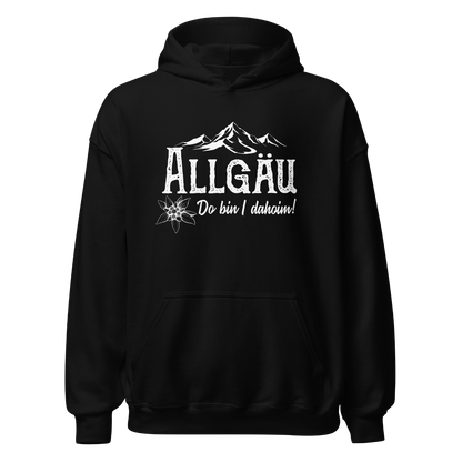 Dahoim Hoodie mit Berg-Spruch, Frontansicht