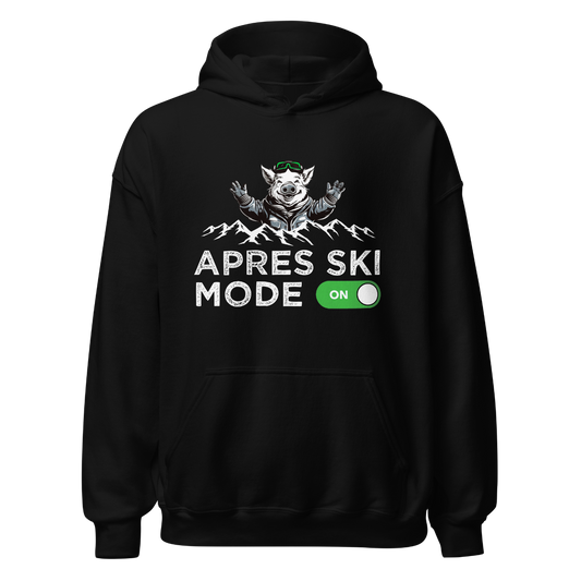 Après Ski Mode Hoodie mit Après-Ski-Spruch, Frontansicht