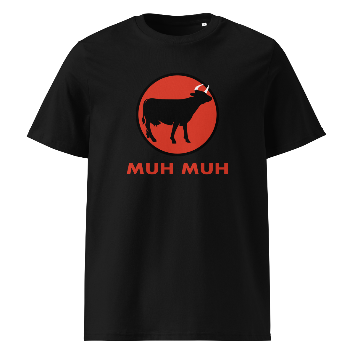 Muh Bio T-Shirt Unisex mit Kuh-Motiv, Frontansicht