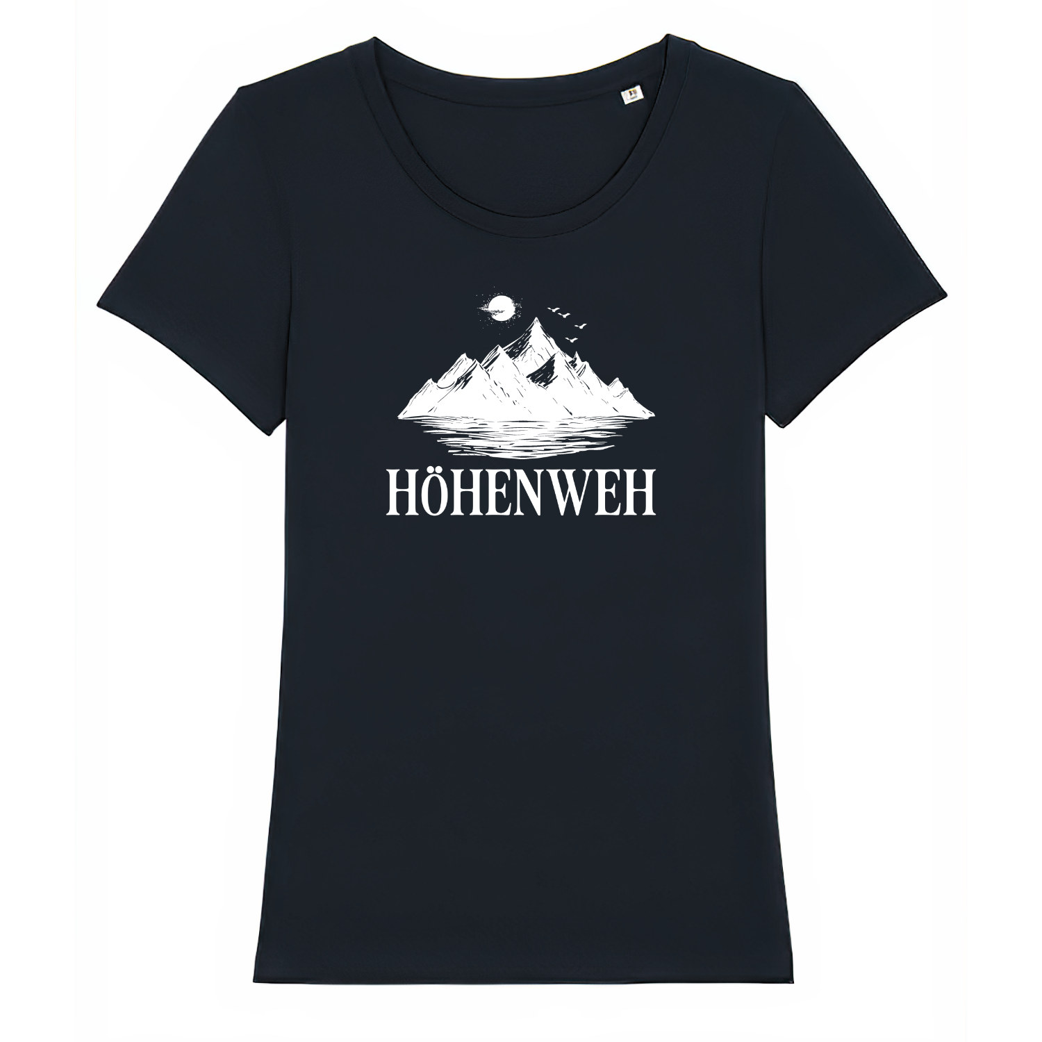 Höhenweh Frauen Shirt mit lustigem Spruch, Frontansicht