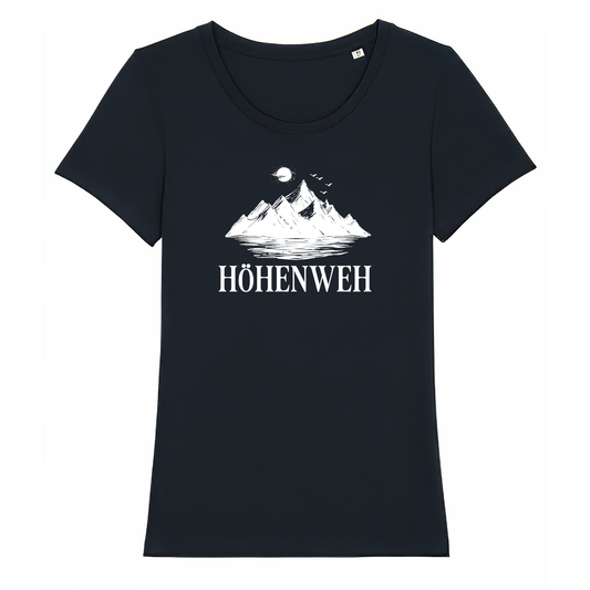 Höhenweh Frauen Shirt mit lustigem Spruch, Frontansicht