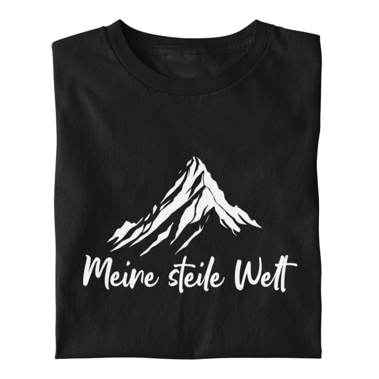 Meine steile Welt Bio Frauen Shirt mit Bergmotiv, Frontansicht