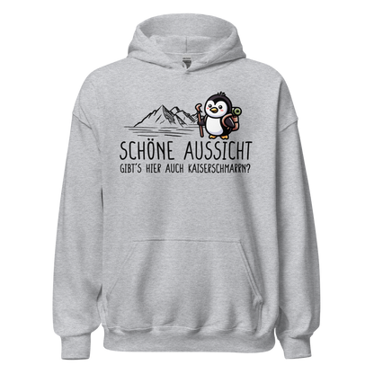 Schöne Aussicht Hoodie mit Wanderspruch, Produktansicht