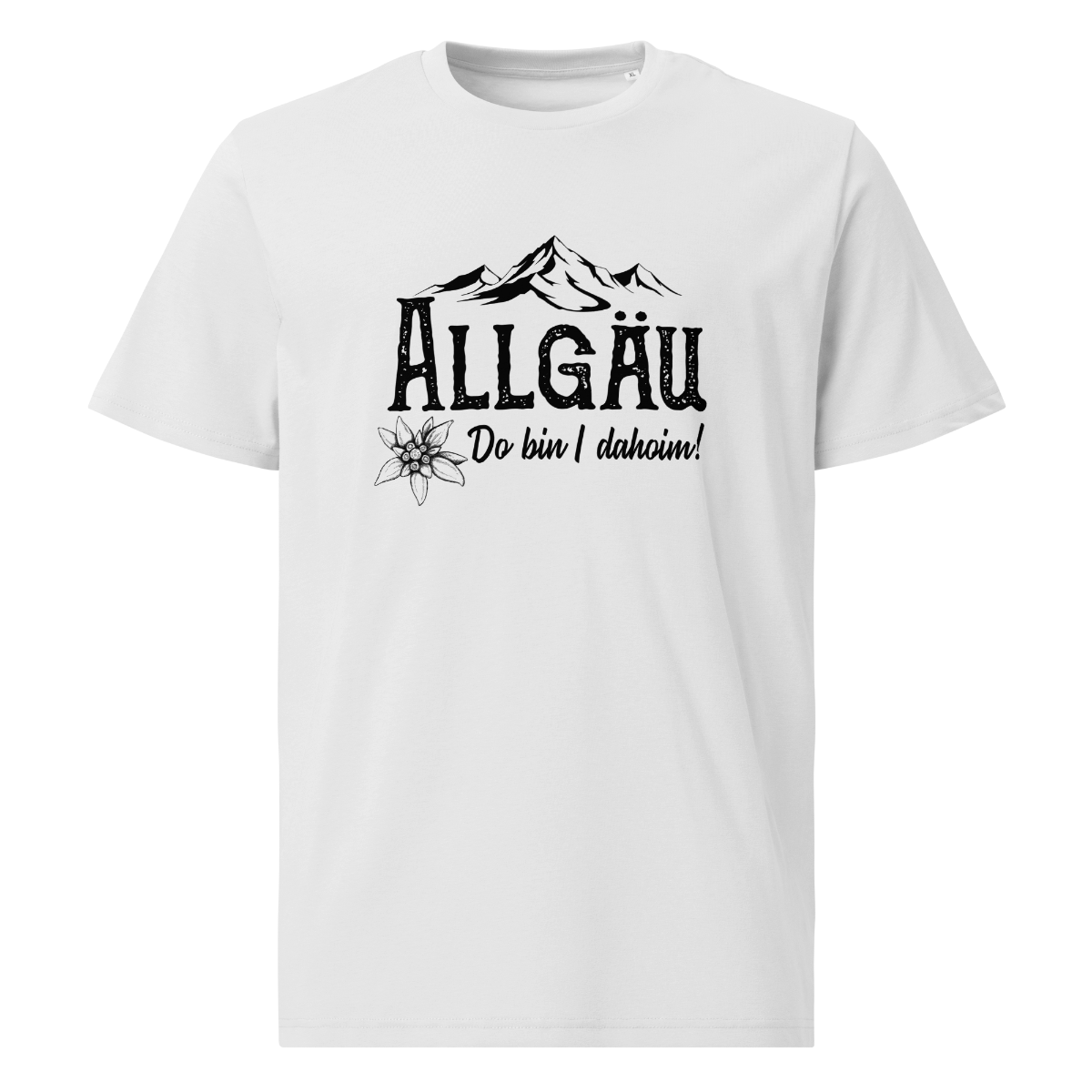 Dahoim T-Shirt mit Berg-Spruch, Motivdetail