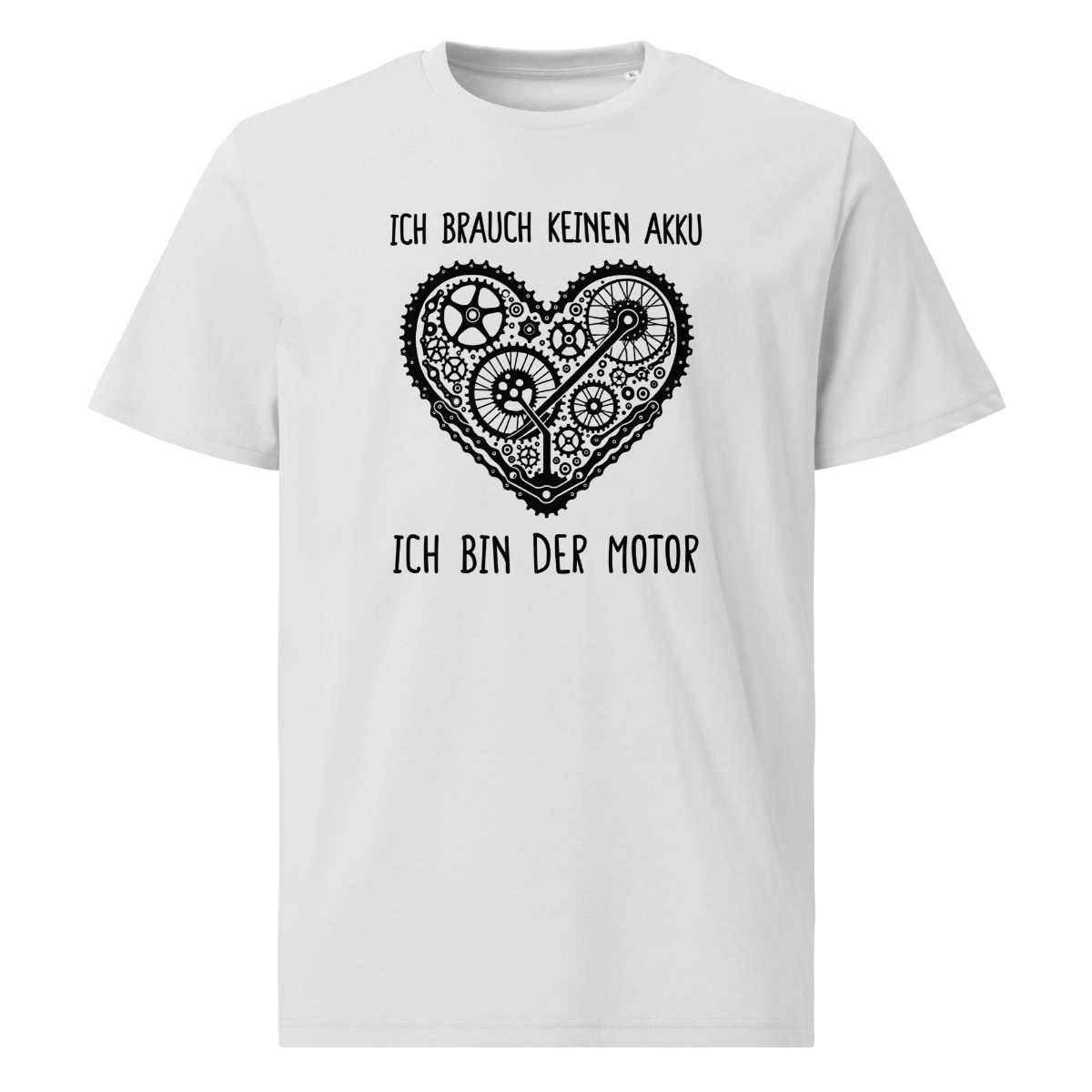 Motor T-Shirt mit Berg-Spruch, Motivdetail