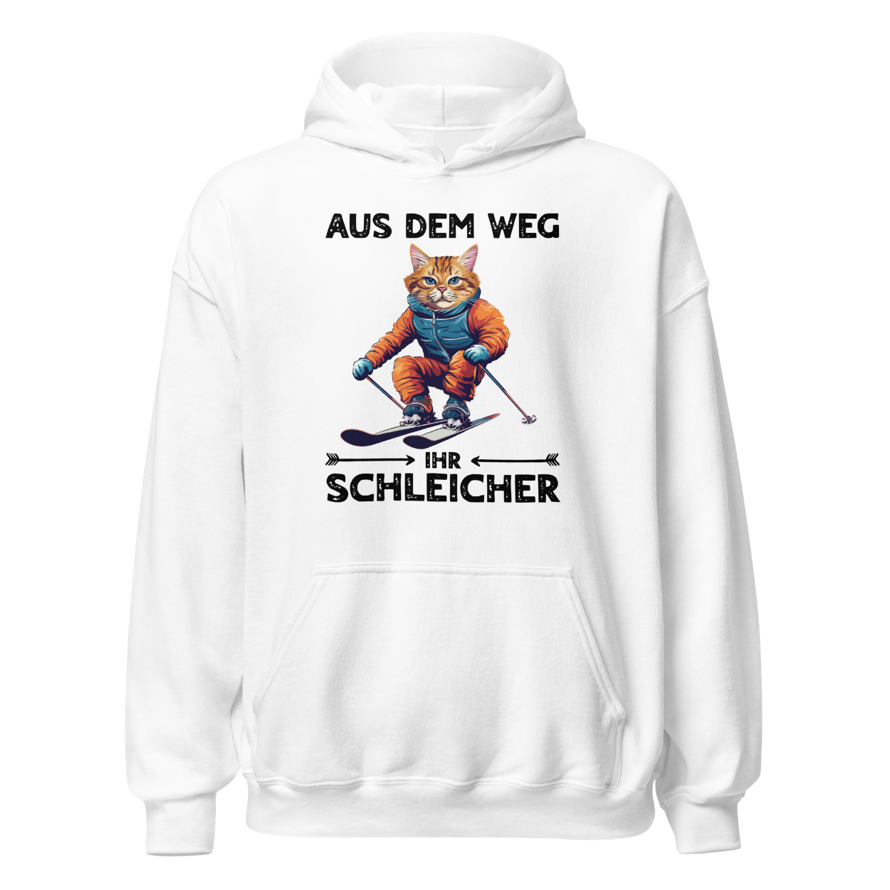 Schleicher Hoodie mit bayrischem Spruch, Motivdetail