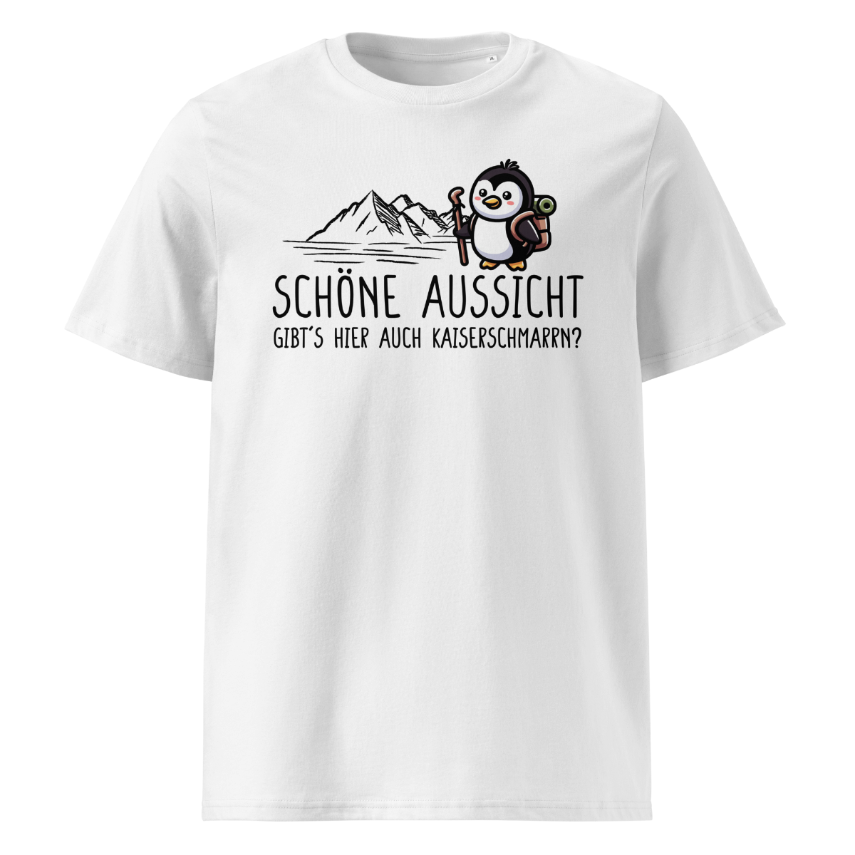 Schöne Aussicht T-Shirt Unisex mit Spruch, Motivdetail