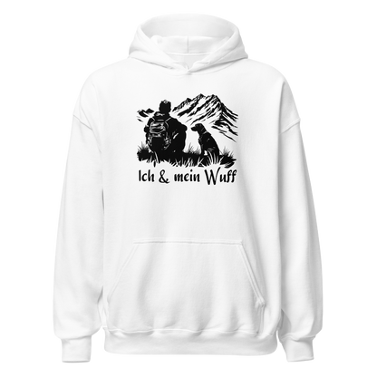 Ich & mein Wuff Hoodie mit Hundemotiv, Motivdetail